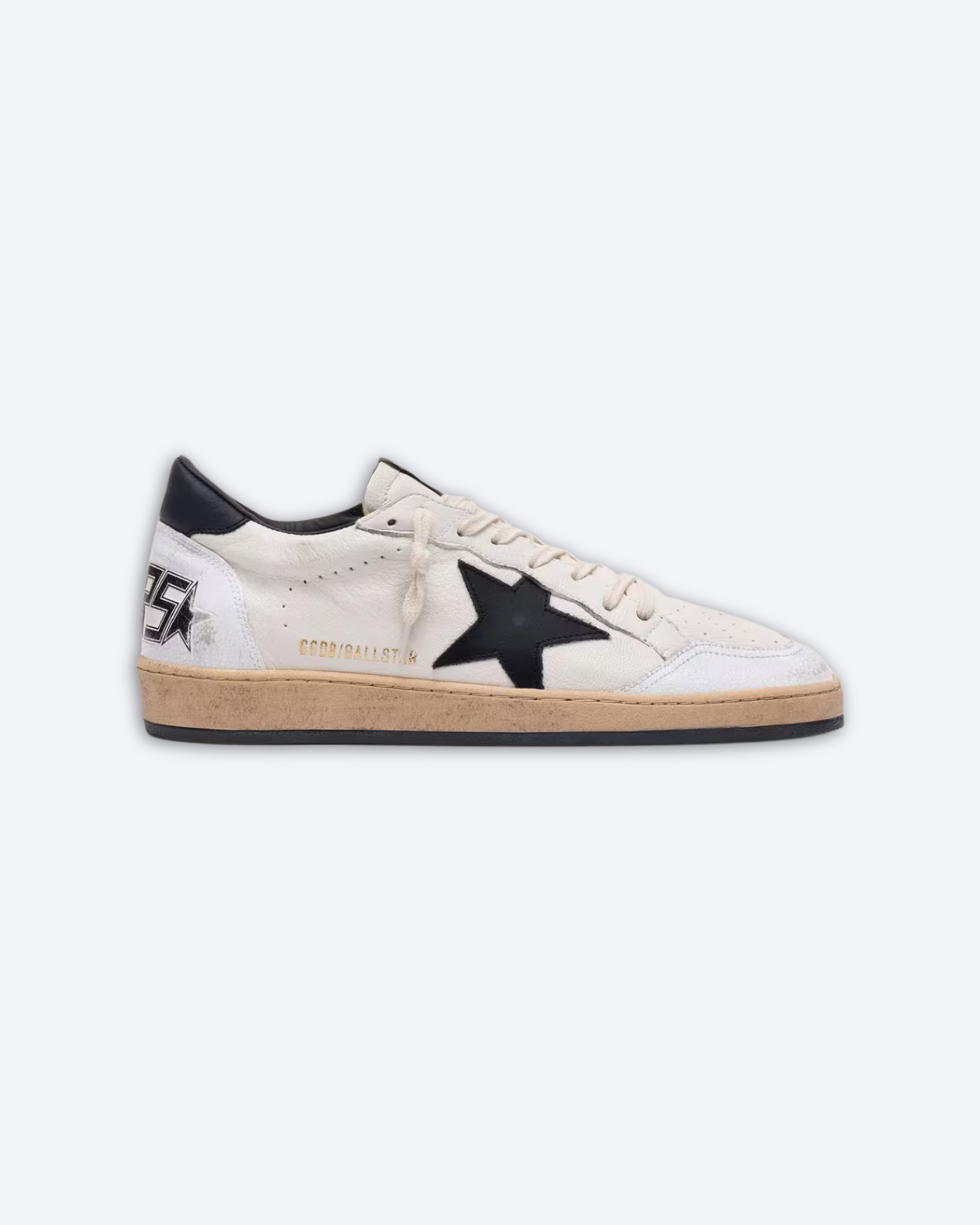 GGDB Ball Star White Leather Black