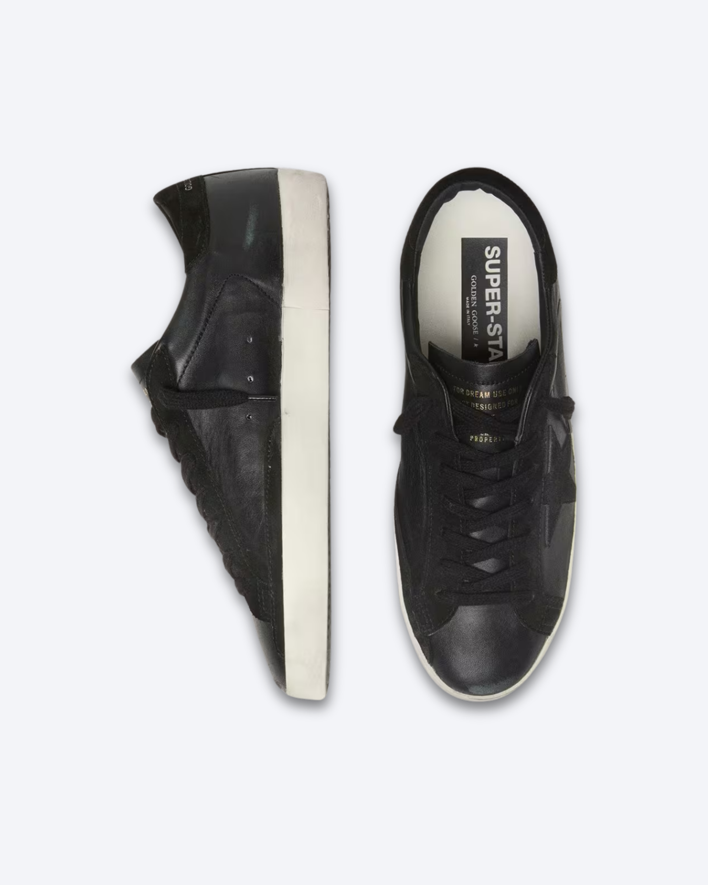 GGDB Superstar Black Leather