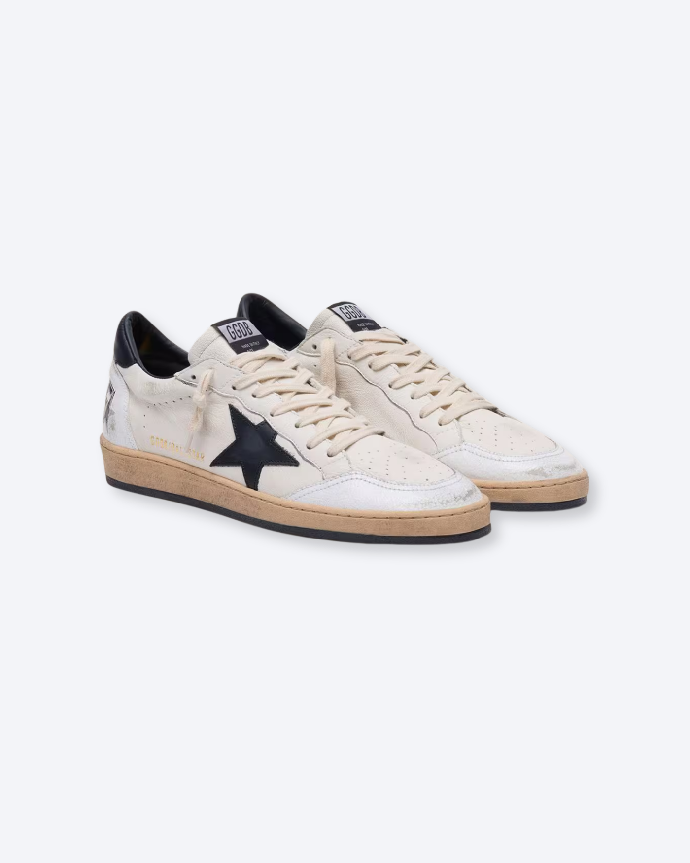 GGDB Ball Star White Leather Black