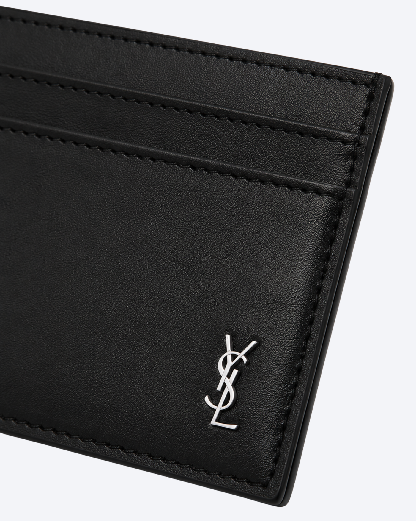 Porta-Cartões Saint Laurent em Couro Liso