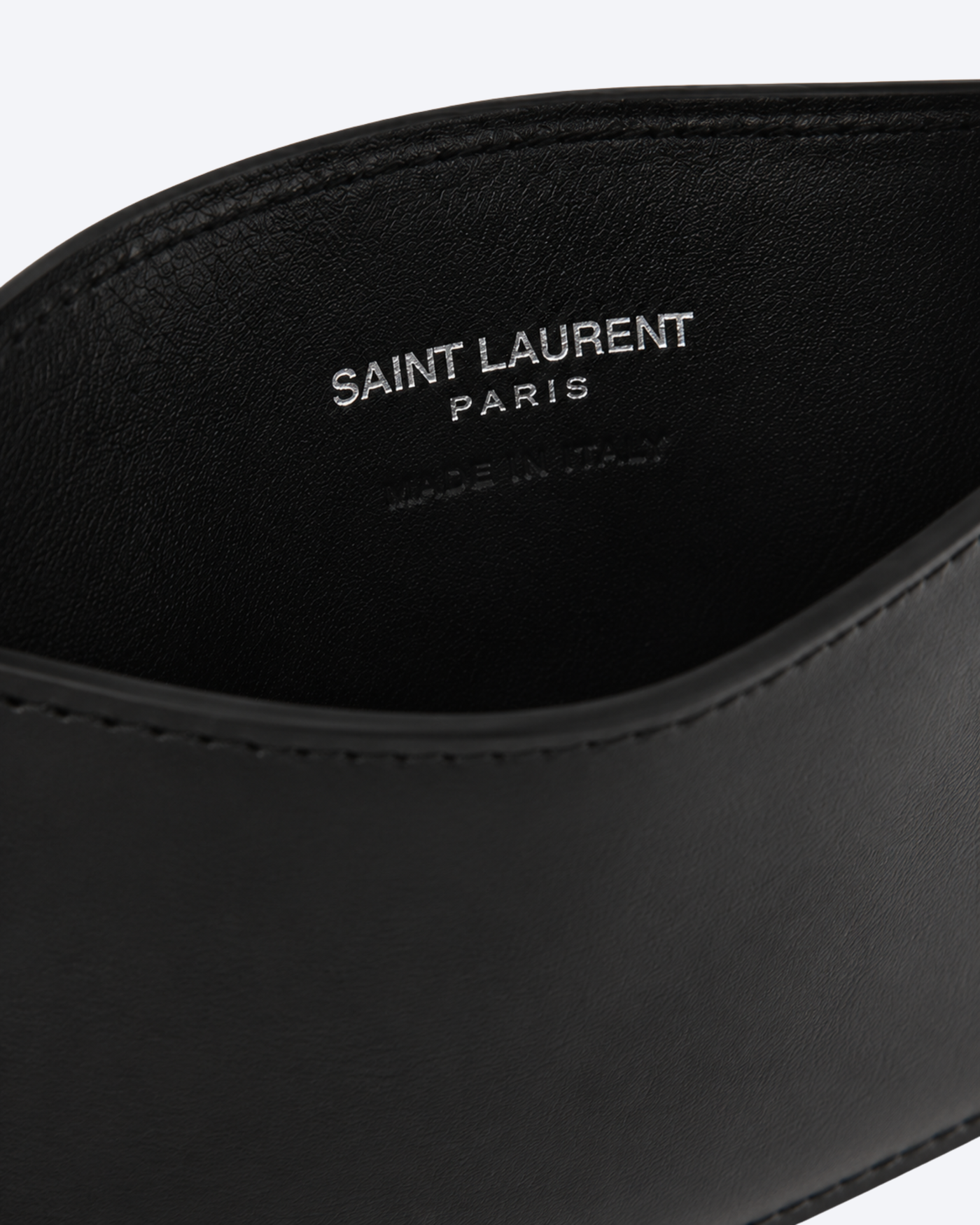 Porta-Cartões Saint Laurent em Couro Liso