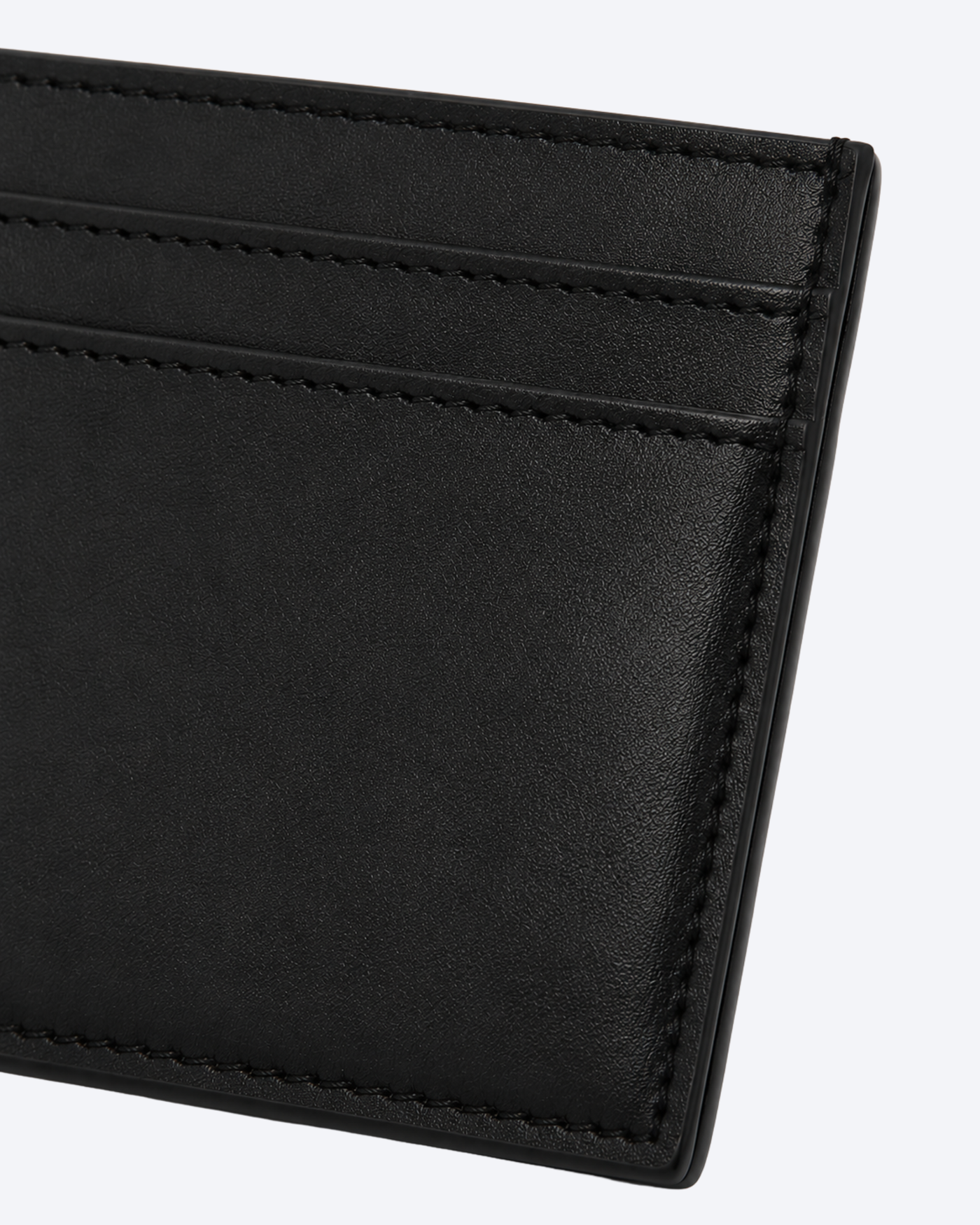 Porta-Cartões Saint Laurent em Couro Liso